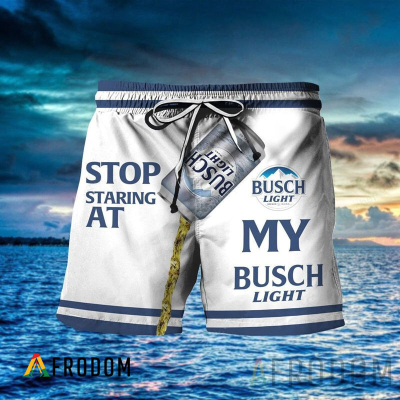 Stop Staring At My Busch Light Hawaii Shorts HU