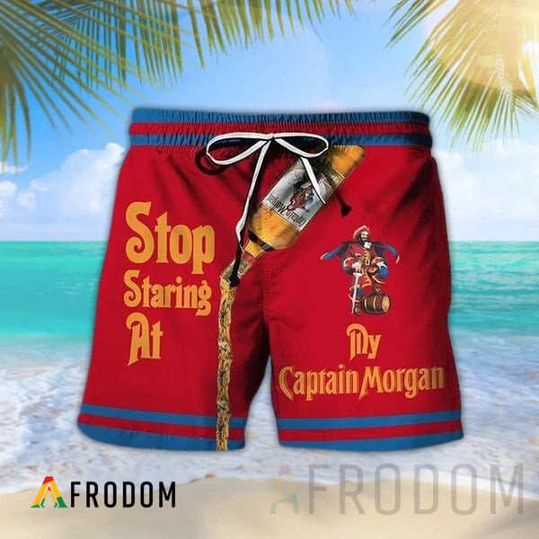 Stop Staring At My Captain Morgan Hawaiian Shorts HU