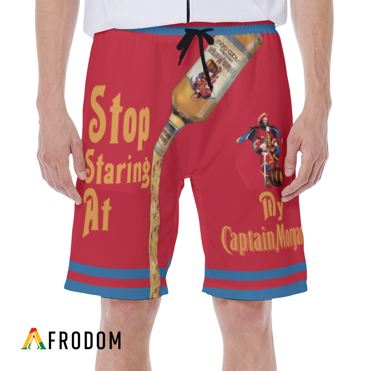 Stop Staring At My Captain Morgan Hawaiian Shorts HU