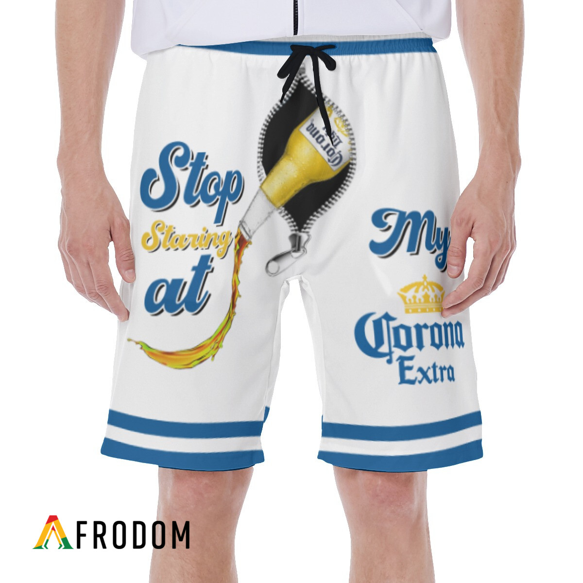 Stop Staring At My Corona Extra Hawaiian Shorts HU