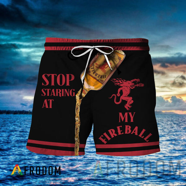 Stop Staring At My Fireball Beer Hawaii Shorts HU