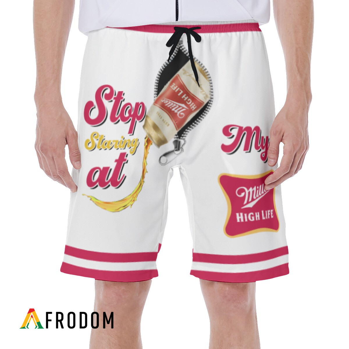 Stop Staring At My Miller High Life Hawaiian Shorts HU