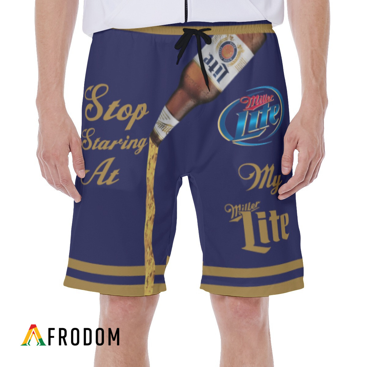 Stop Staring At My Miller Lite Hawaii Shorts HU