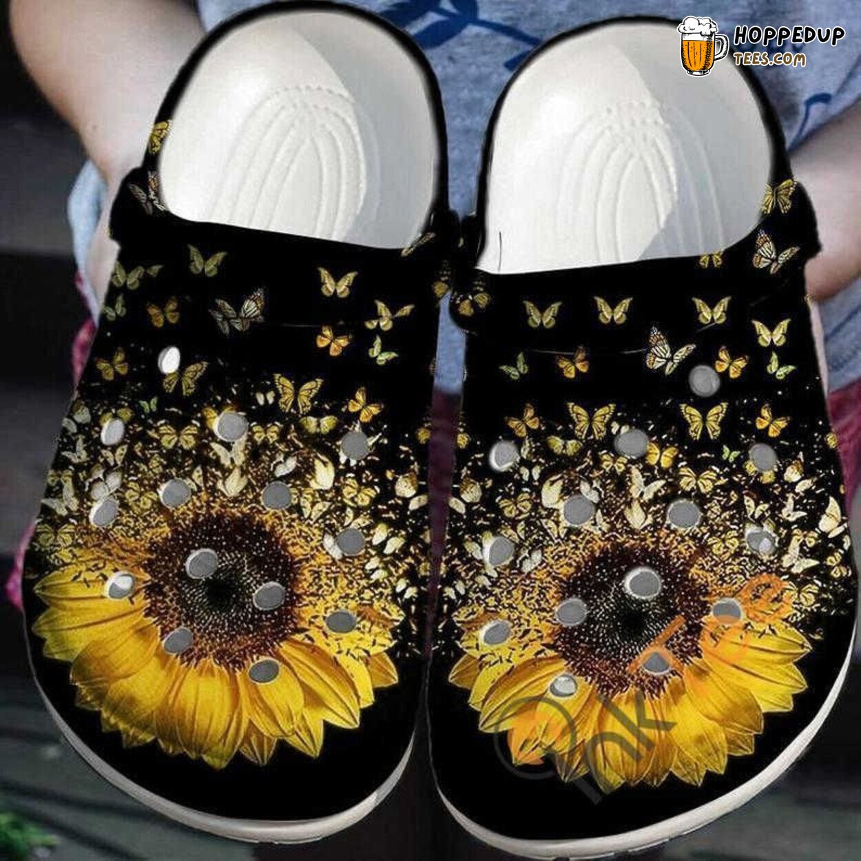 Storm Butterfly Sunflower Themed Comfortable Clogs Nature Design