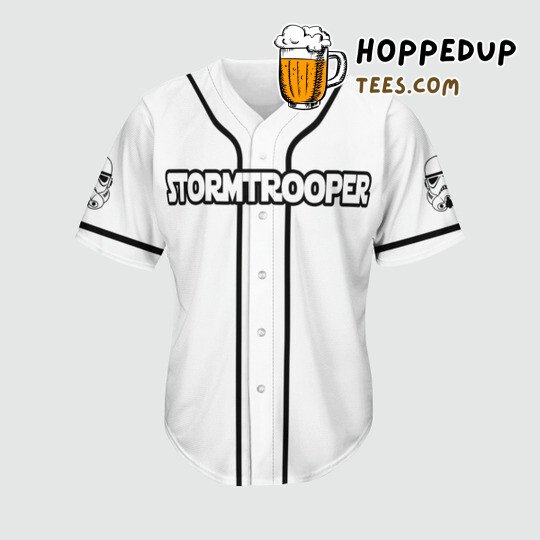Stormtrooper Star Wars White Baseball Jersey Unique 3D Print Edition