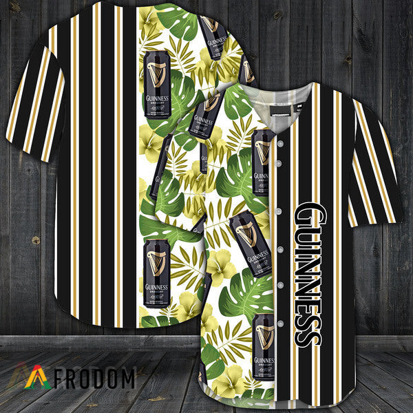 Striped Tropical GuinnessBeer Baseball Jersey HU