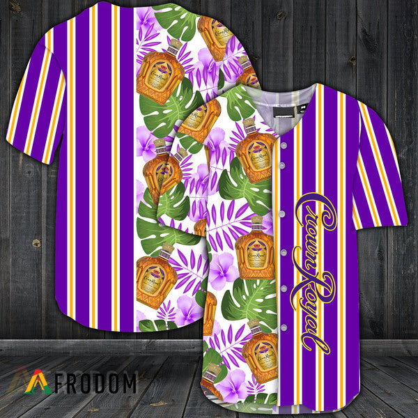 Striped Tropical Hawaii Crown Royal Baseball Jersey HU