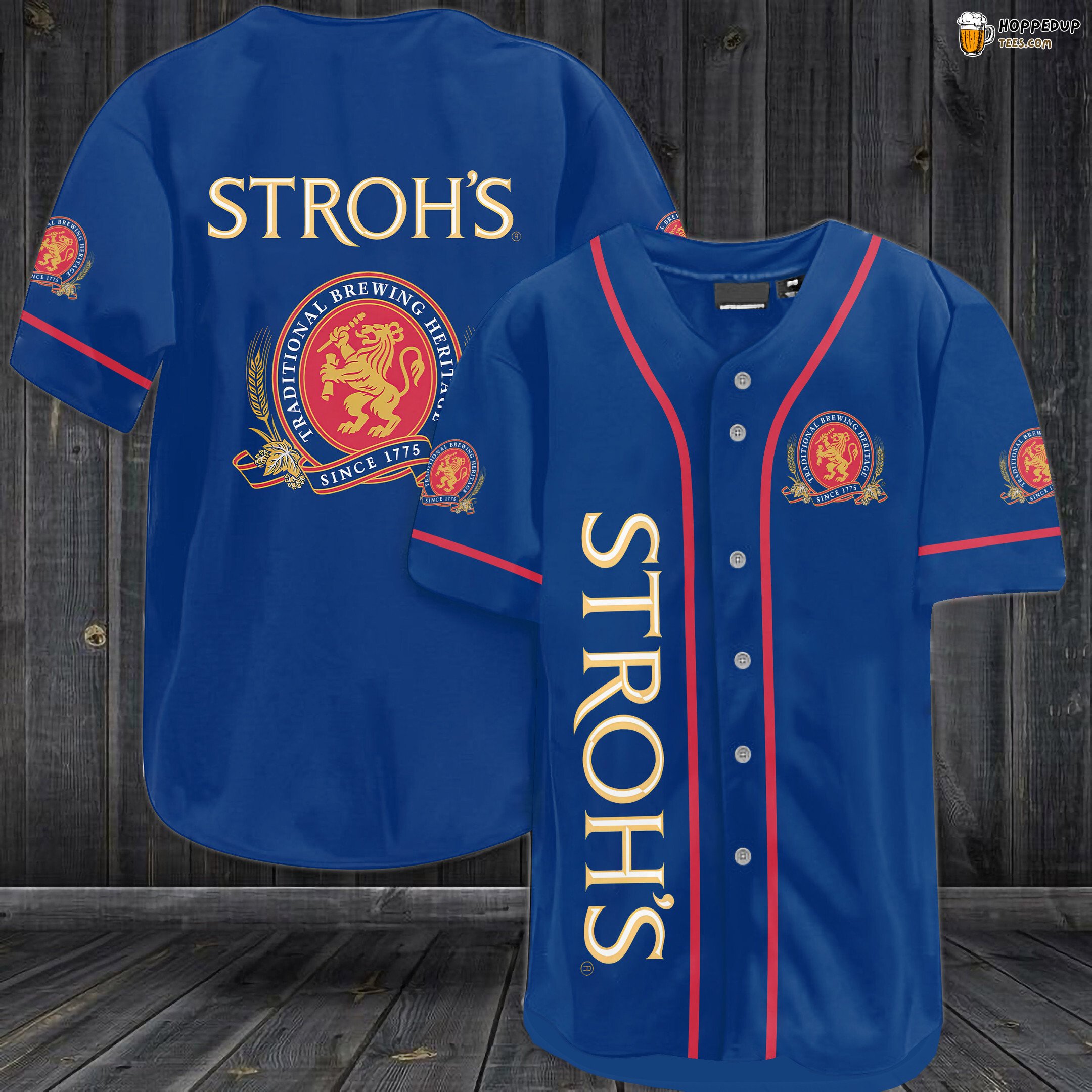 Stroh’s Since 1775 Beer Baseball Jersey Blue Unisex Jersey Shirt