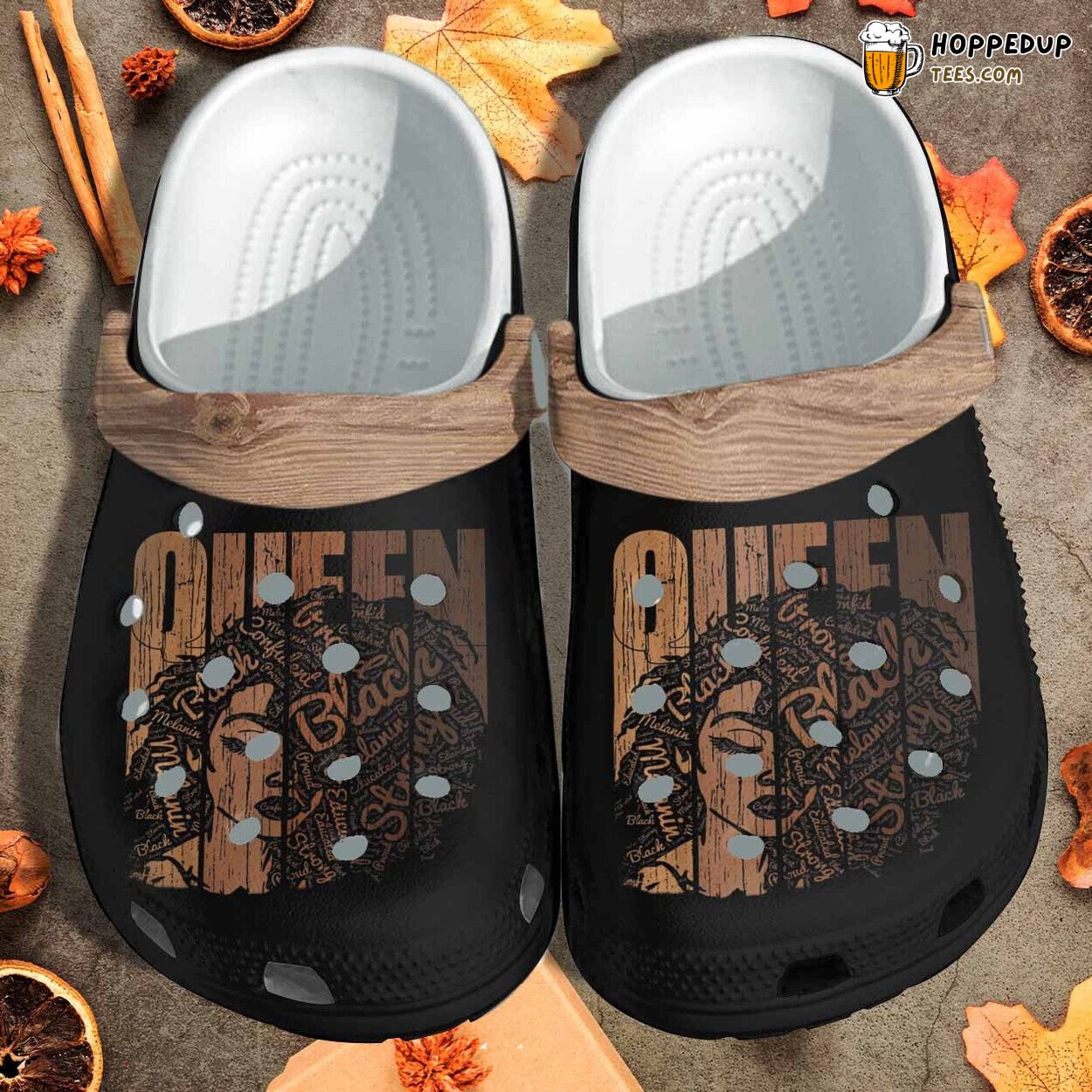 Strong Queen Black Custom Beach Shoes Birthday Gift for Women Friends