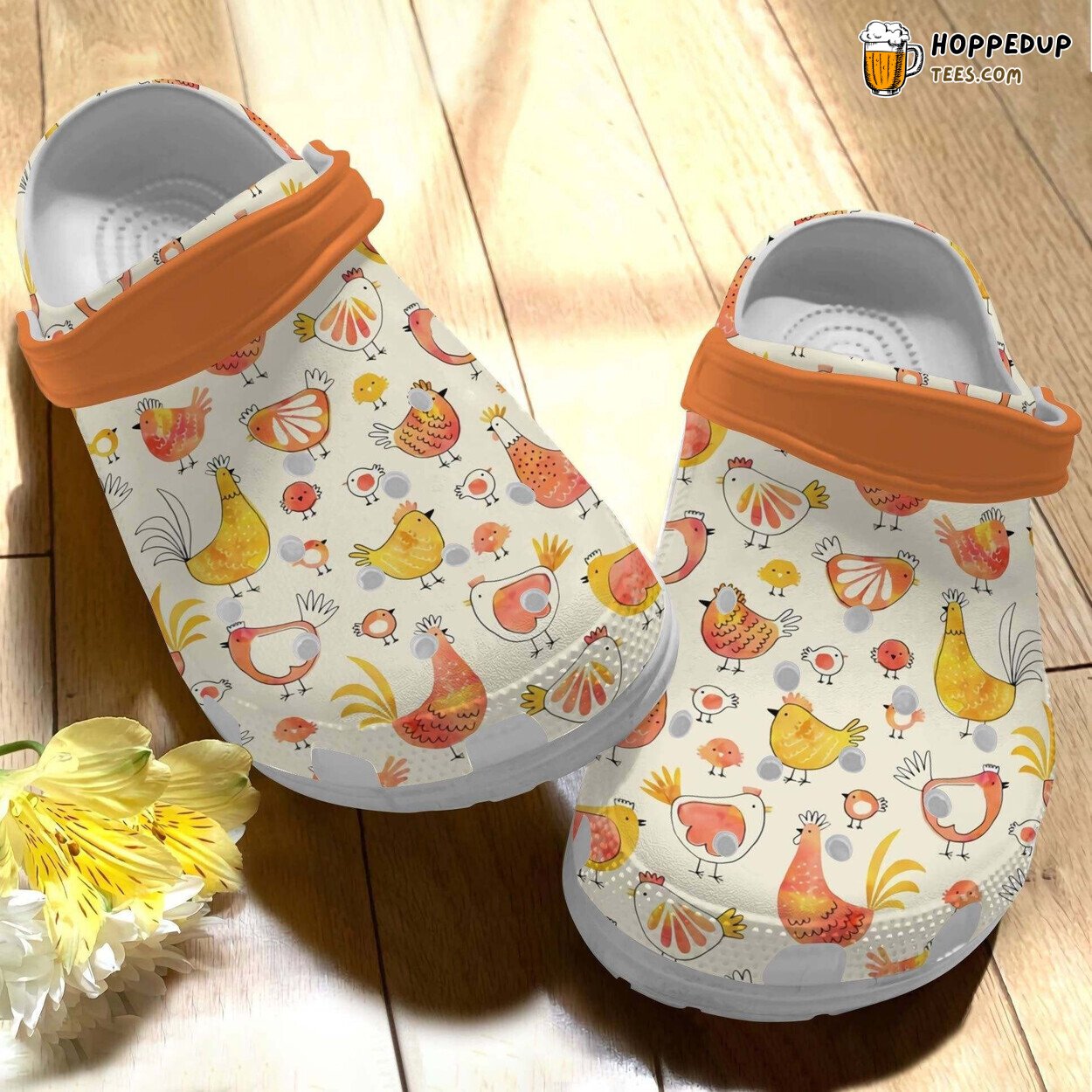 Strong Rooster Chickens Shoes Clogs Gifts Poultry Inspired Design