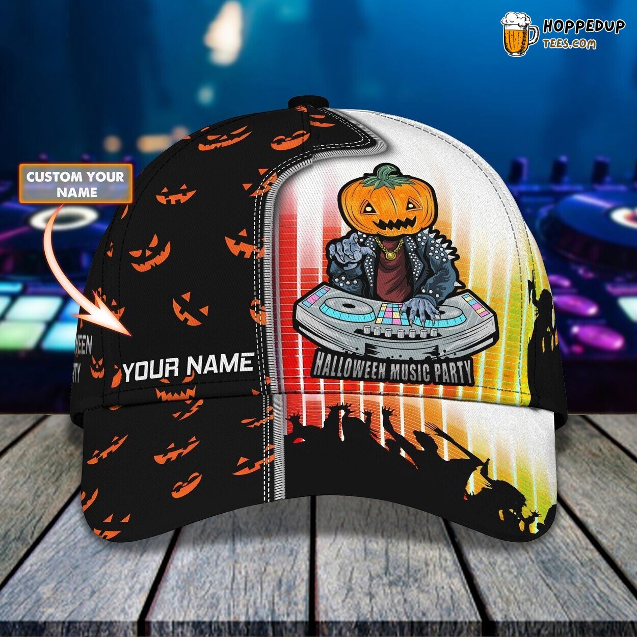 Style Halloween DJ Custom Word Baseball Adjustable Cap Mens Womens
