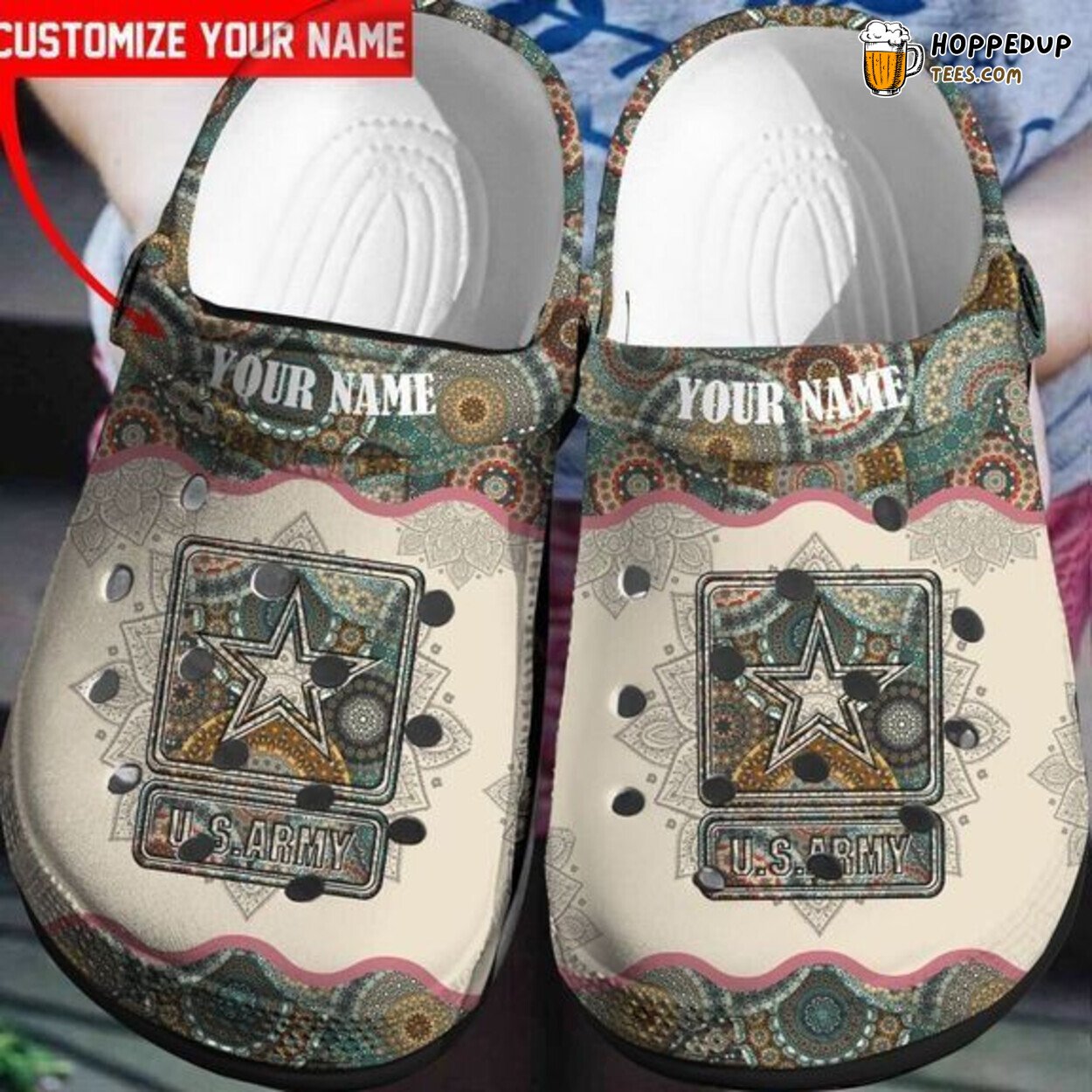 Style US Army Veterans Themed Comfortable Unique Design Clogs