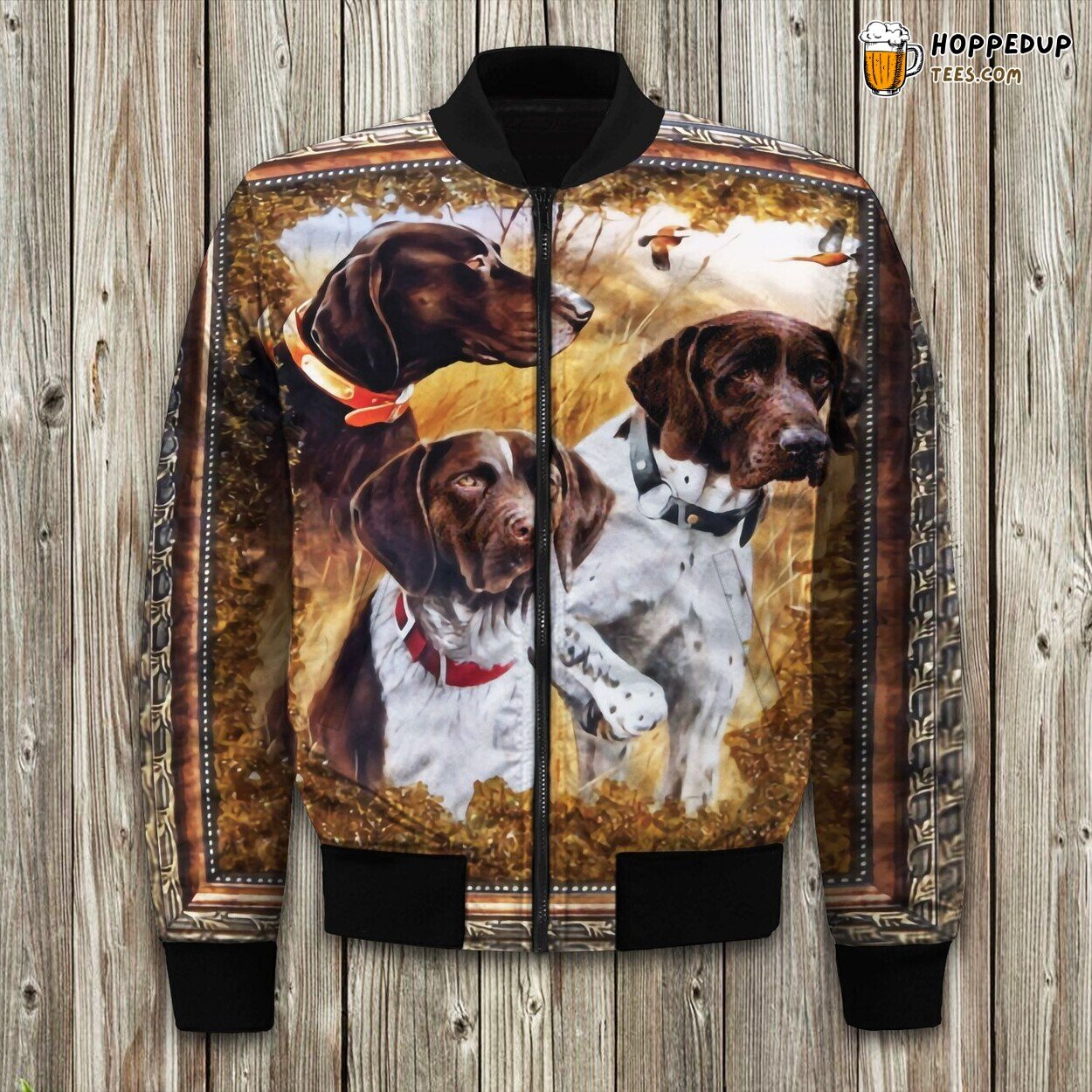 Stylish Collection Winter Bomber Jacket German Shorthaired Pointer Design
