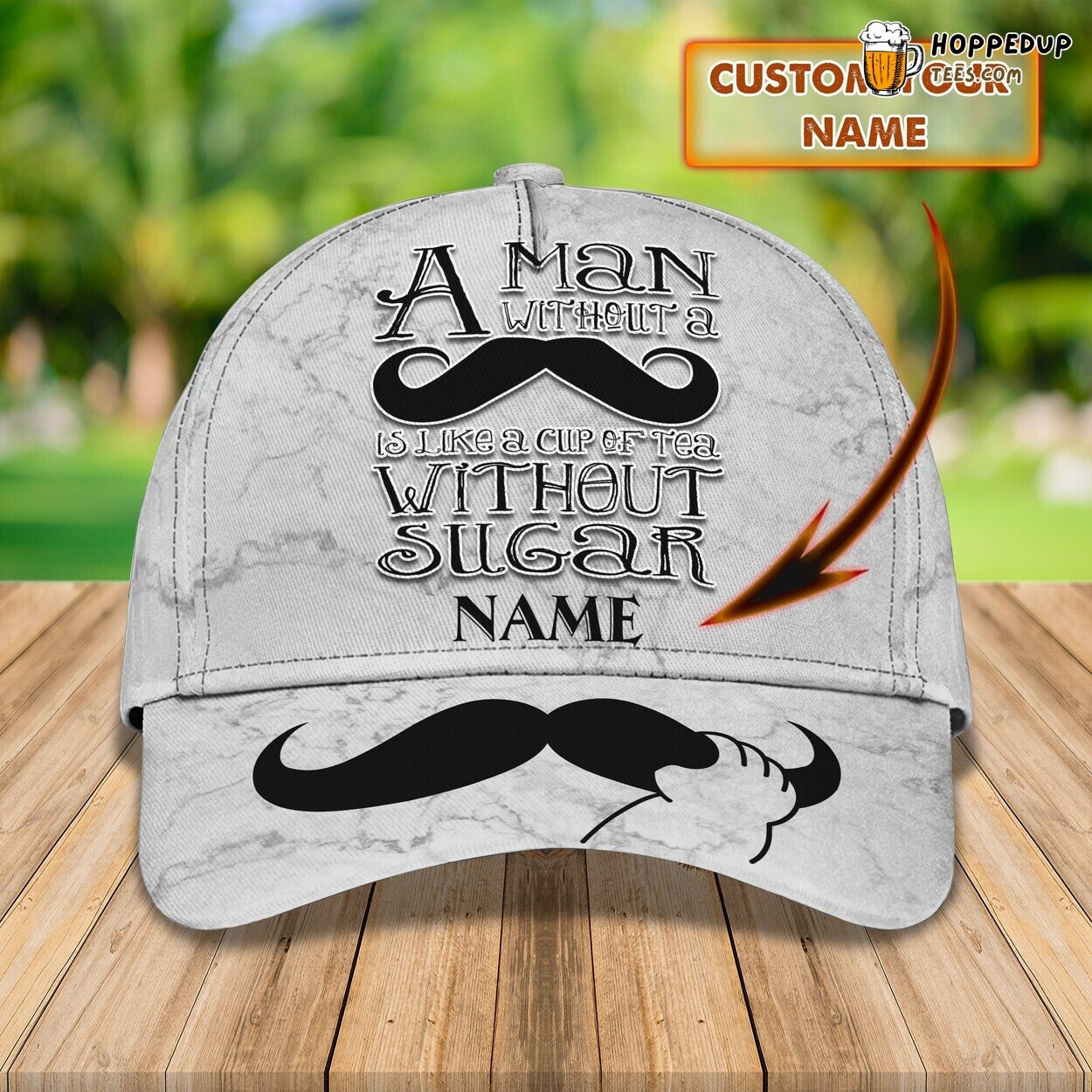 Stylish Mustache 3D Classic Cap Personalized Unique Name Edition