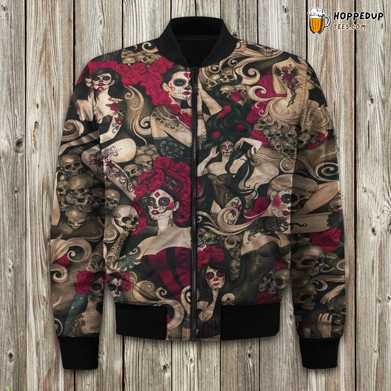 Sugar Skull Colorful Good Bomber Jacket
