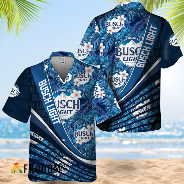 Summer Aloha Tropical Busch Light Hawaiian Shirt HU