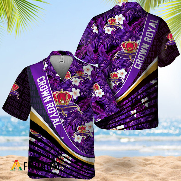 Summer Aloha Tropical Crown Royal Hawaiian Shirt HU