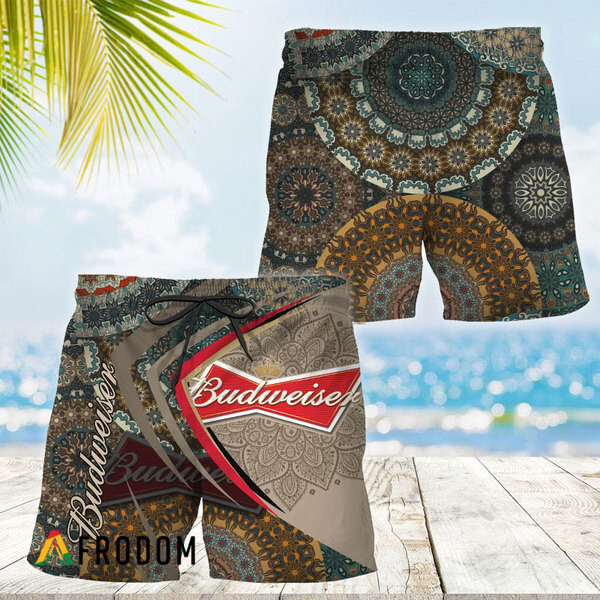Summer Boho Mandala Budweiser Hawaiian Shorts HU