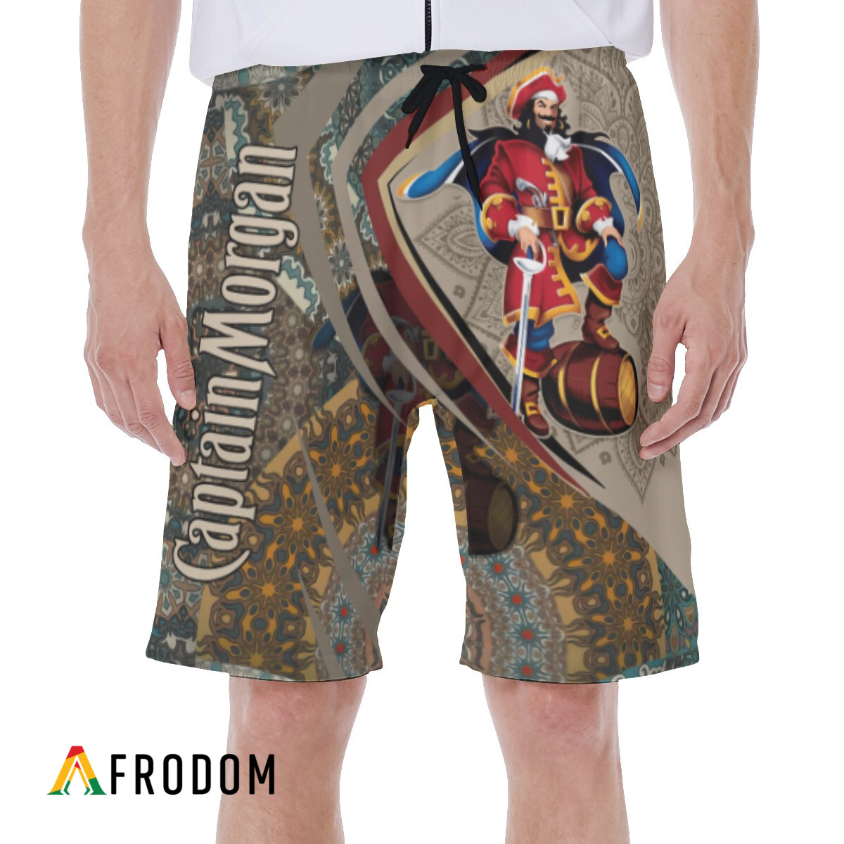 Summer Boho Mandala Captain Morgan Hawaiian Shorts HU
