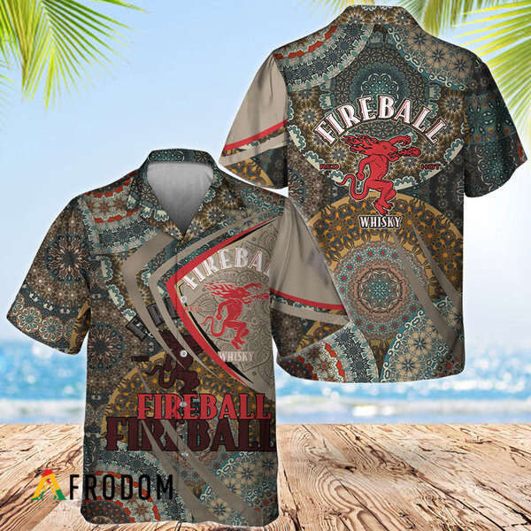 Summer Boho Mandala Fireball Whisky Hawaiian Shirt HU