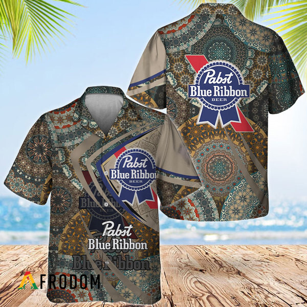 Summer Boho Mandala Pabst Blue Ribbon Hawaiian Shirt HU