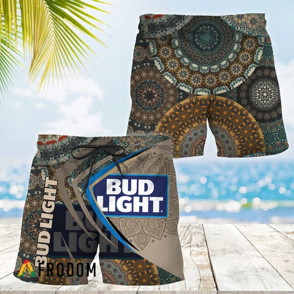 Summer Bud Light Boho Mandala Hawaiian Shorts HU