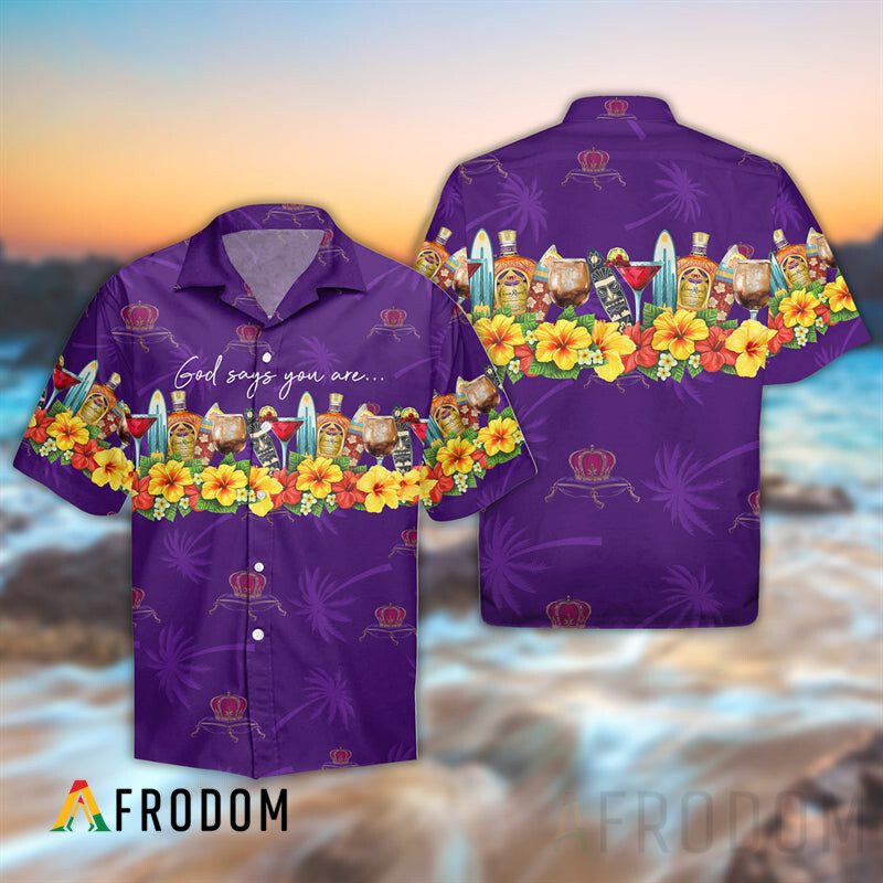 Summer Crown Royal Hawaii Button Shirt And Shorts Set HU