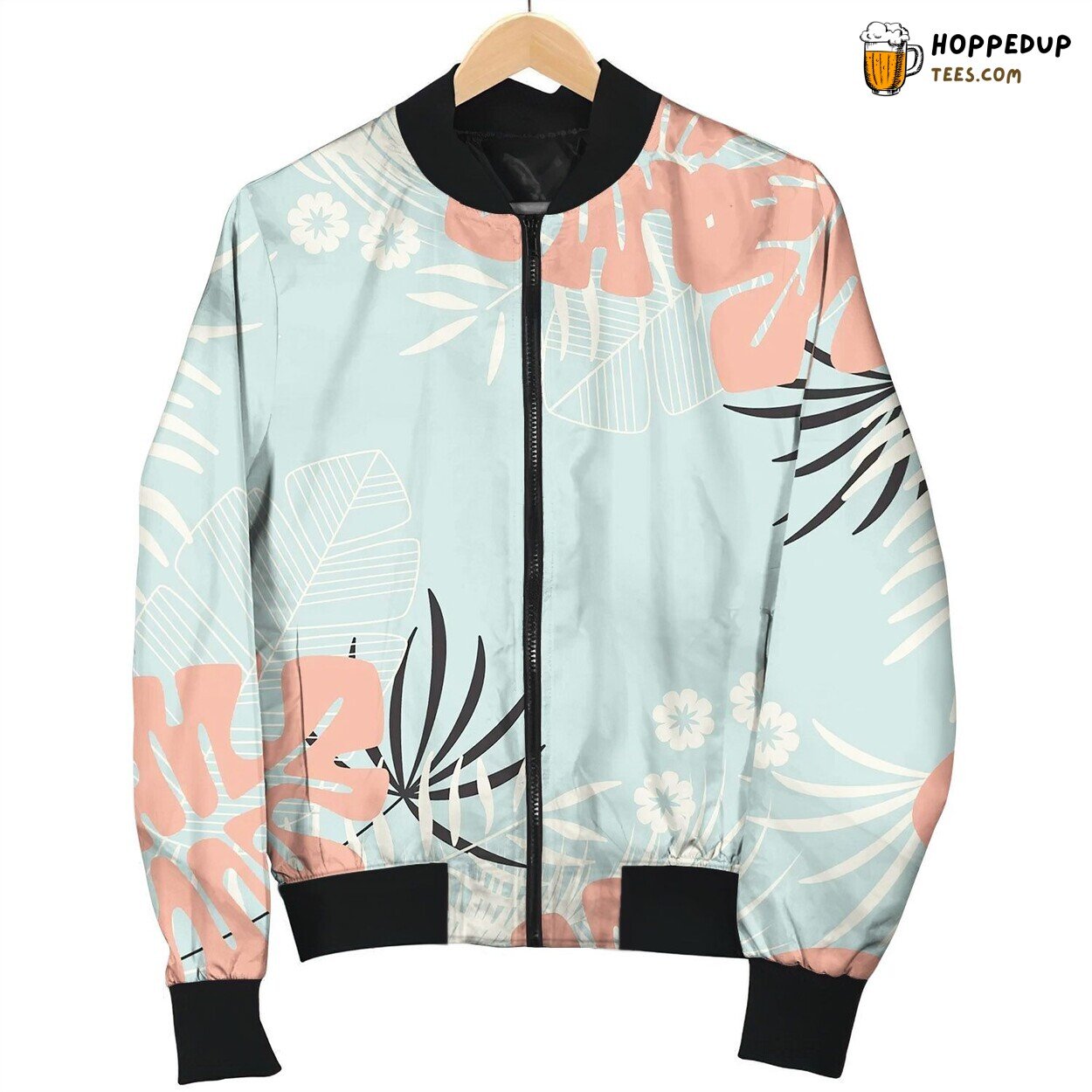 Summer Seamless Tropical Pattern With Monstera V Bomber Jacket