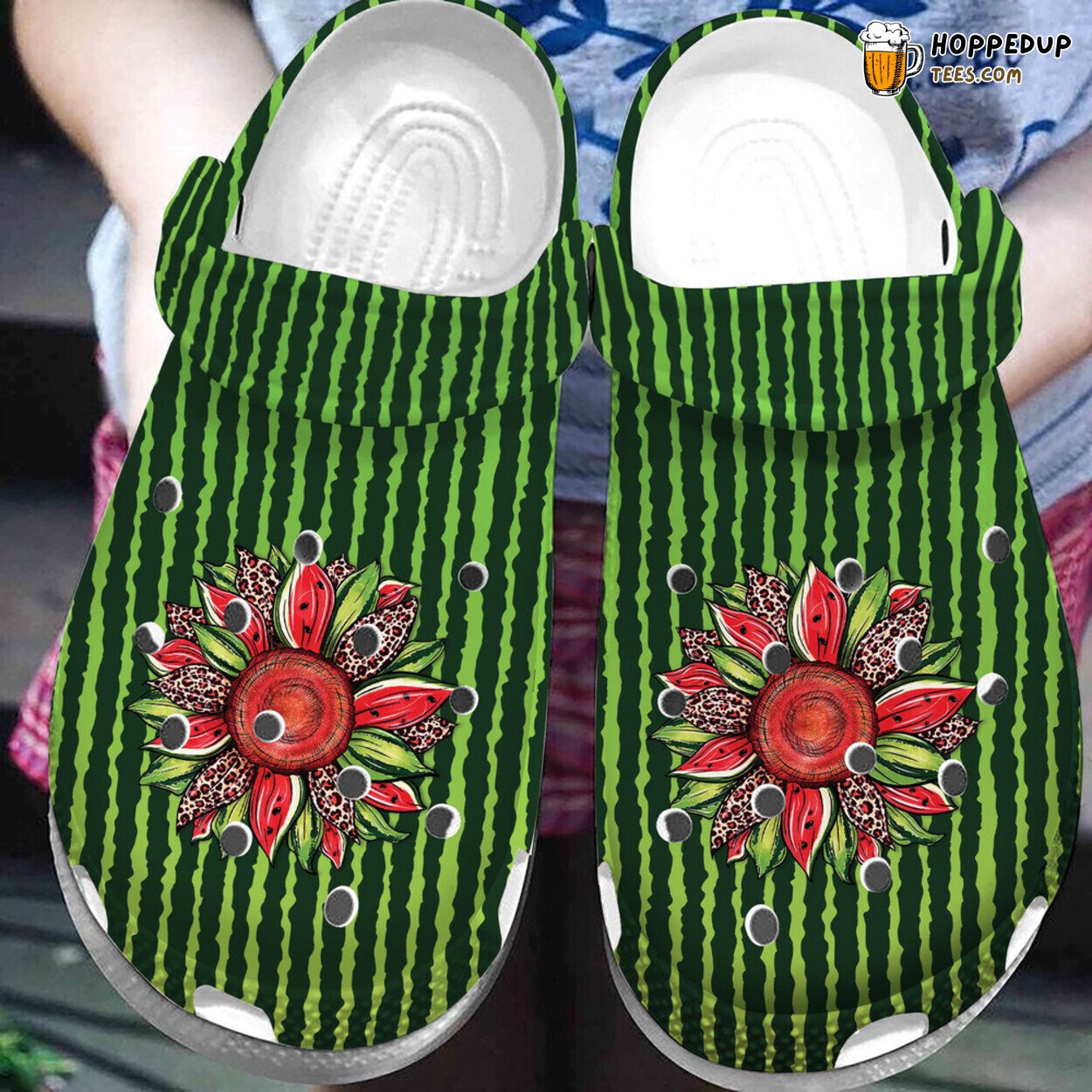 Summer Sunflower Watermelon Themed Comfortable Unique Clog Shoes