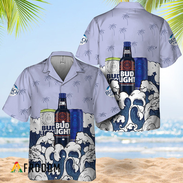 Summer Waves Bud Light Hawaiian Shirt HU