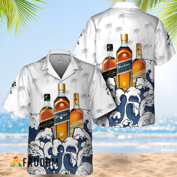 Summer Waves Johnnie Walker Hawaiian Shirt HU