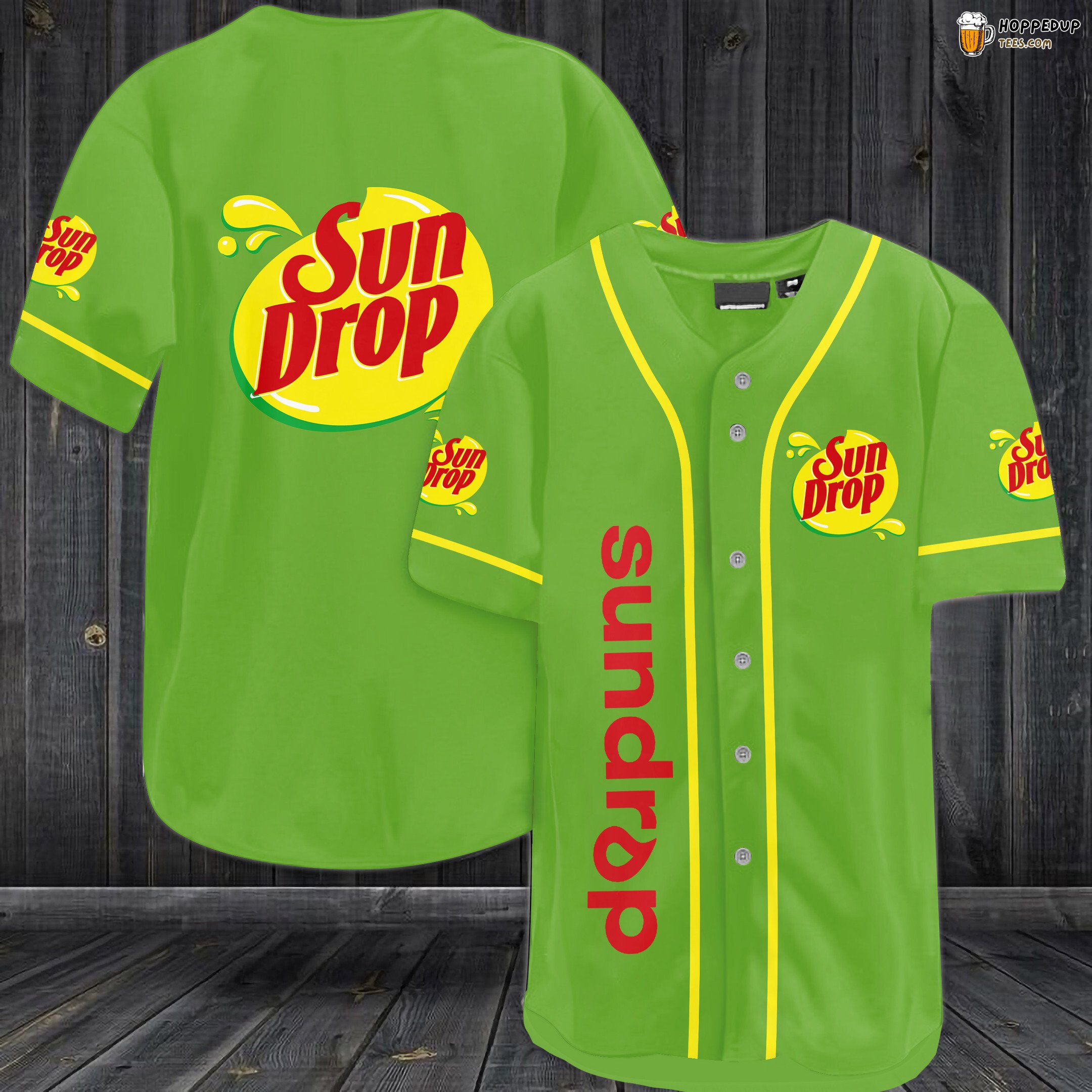 Sun Drop Baseball Jersey Green Unisex Jersey Shirt