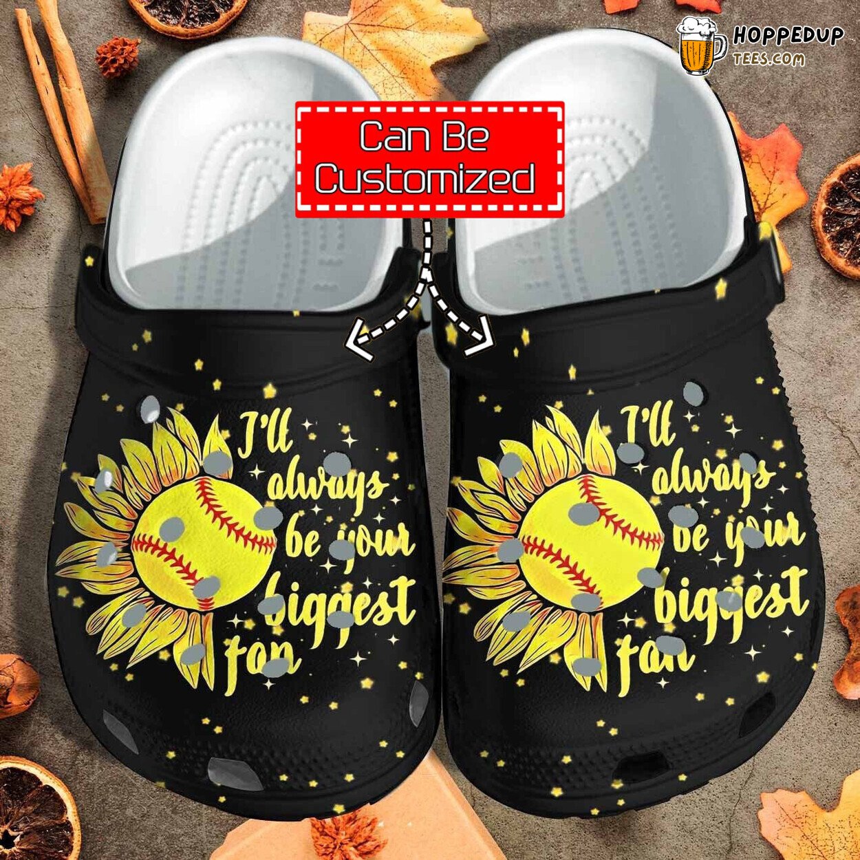 Sunflower Baseball Biggest Fan Custom Design Comfortable Clogs Shoes