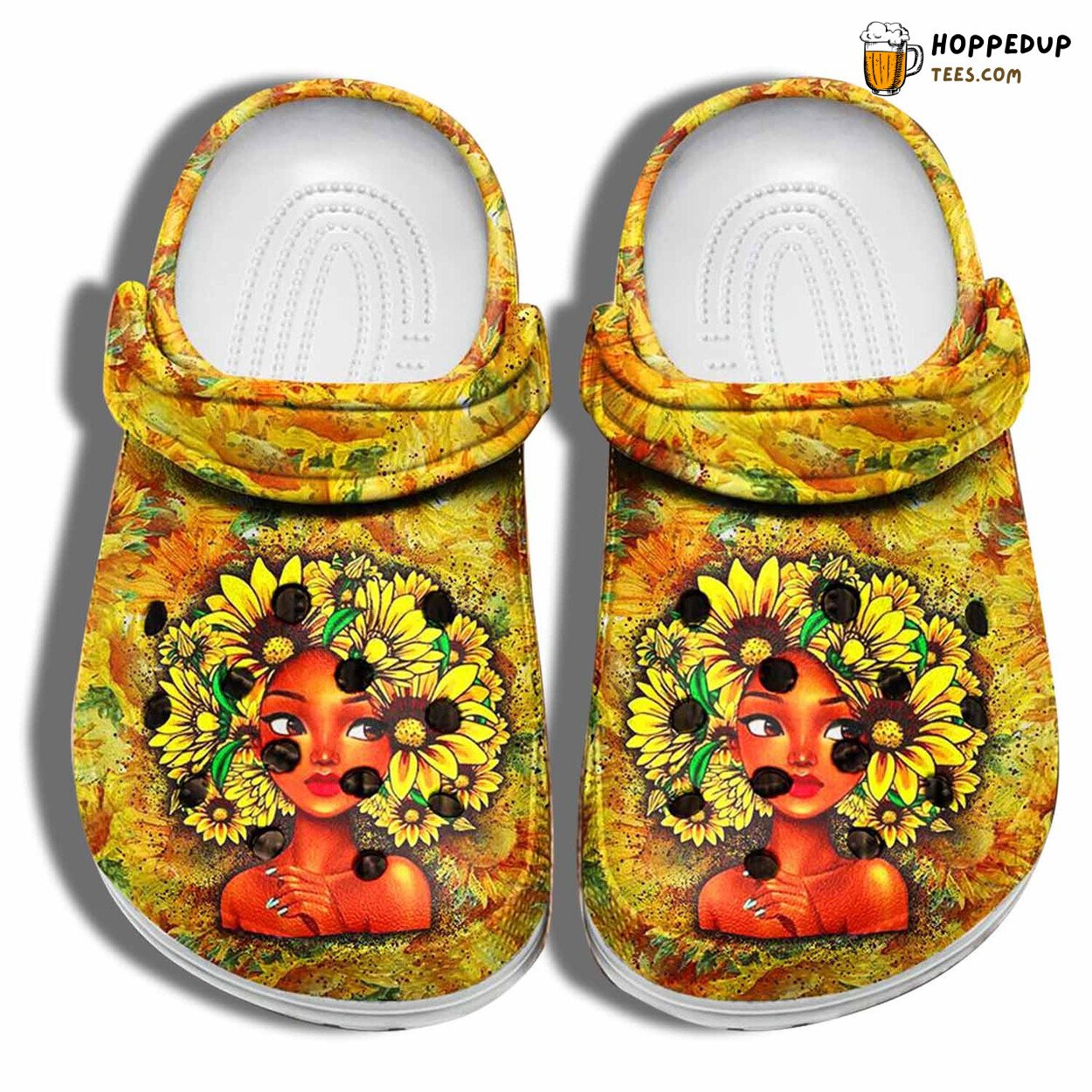Sunflower Black Girl Hair Flower Queen Outdoor Shoes Birthday Gifts