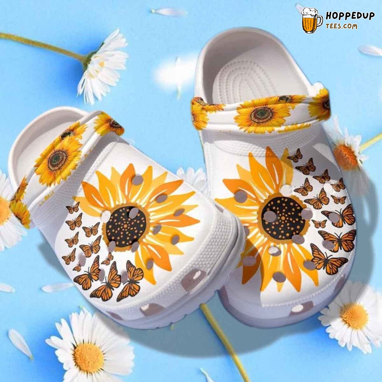 Sunflower Butterfly Be Kind Birthday Gift Shoes Clogs Comfortable Footwear