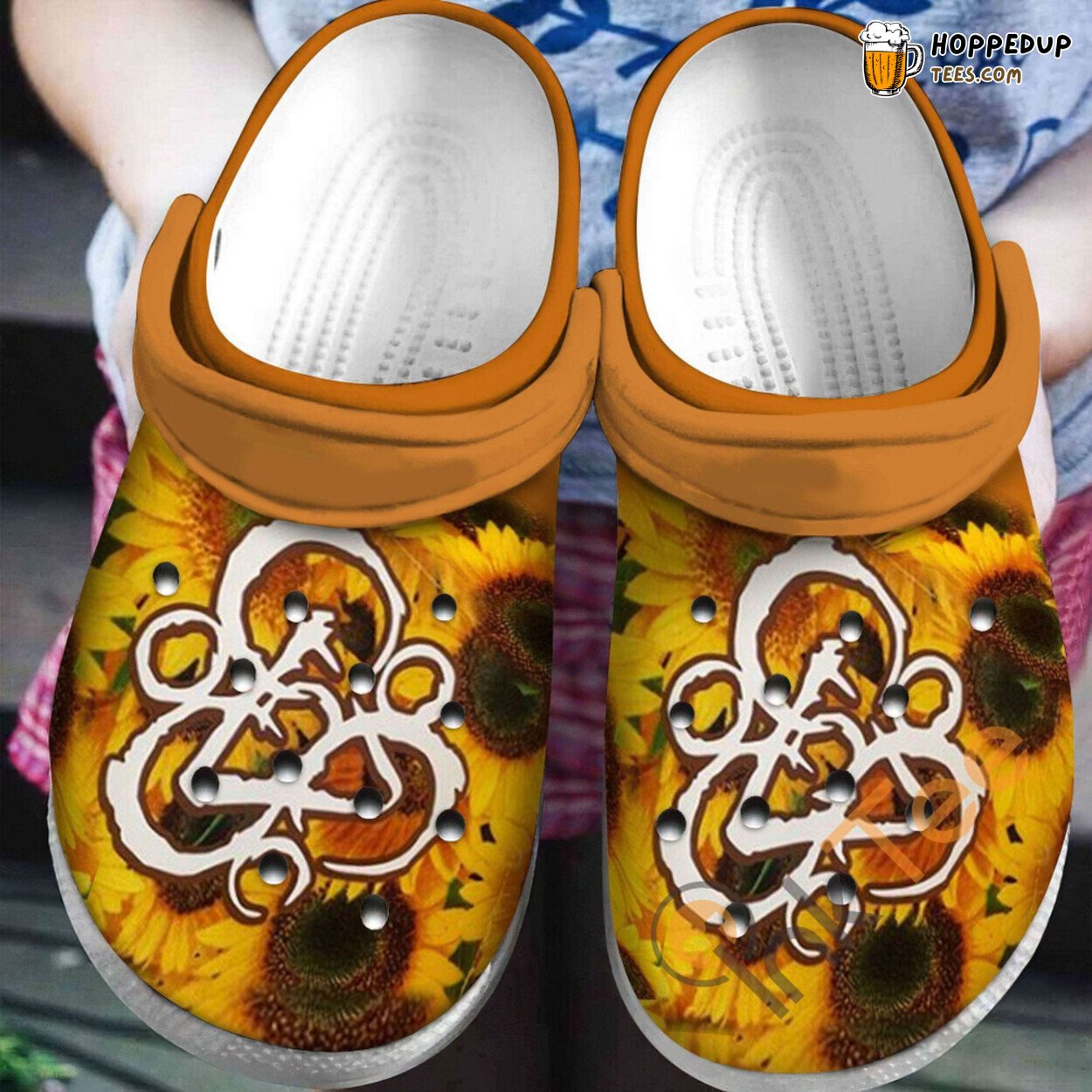 Sunflower Coheed And Cambria Themed Rubber Clog Shoes Comfy Music Fan Wear