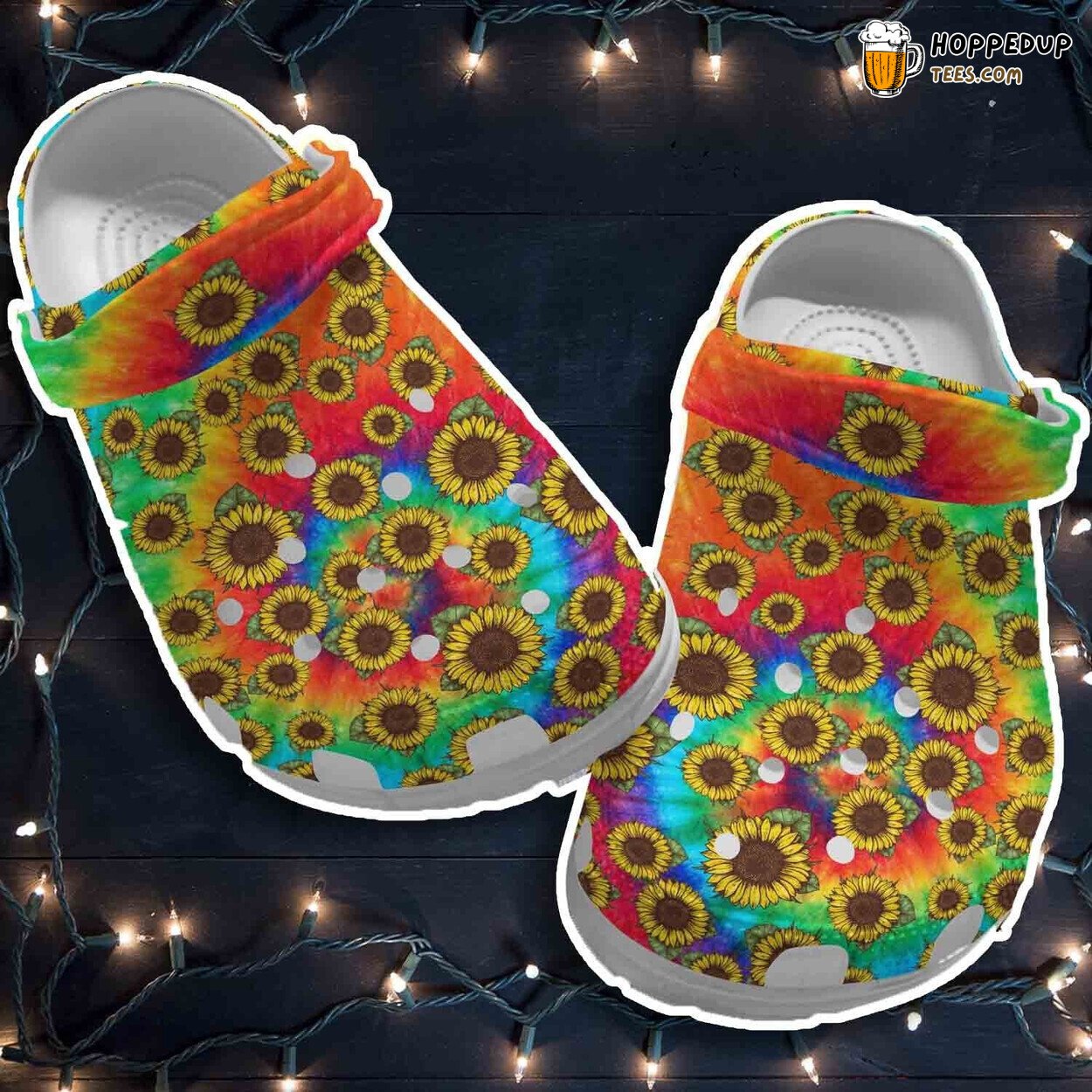 Sunflower Colorful Be Yourself Themed Clogs Girls Vibrant Gift Shoes