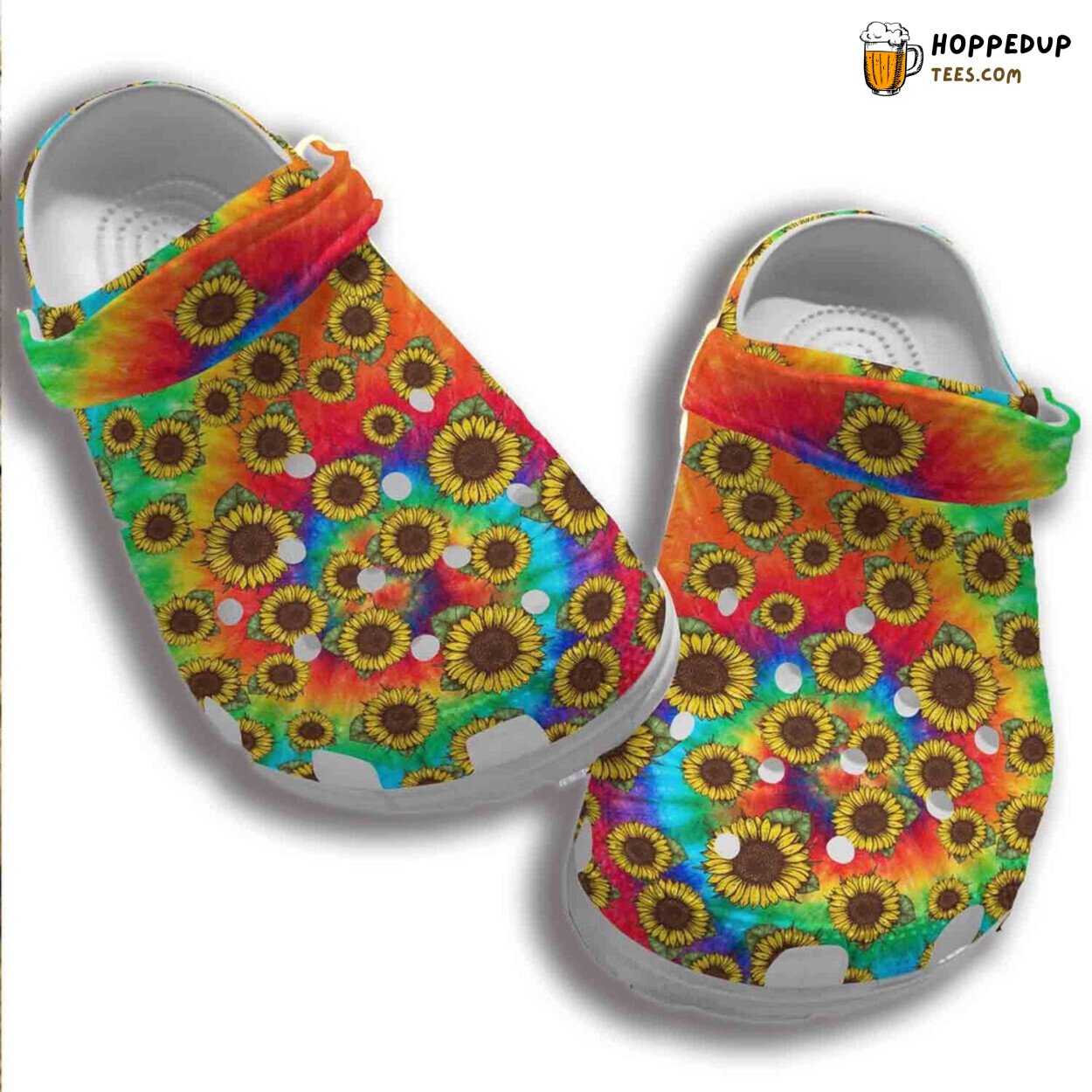 Sunflower Colorful Be Yourself Themed Gift Rubber Clog Shoes Comfy Footwear