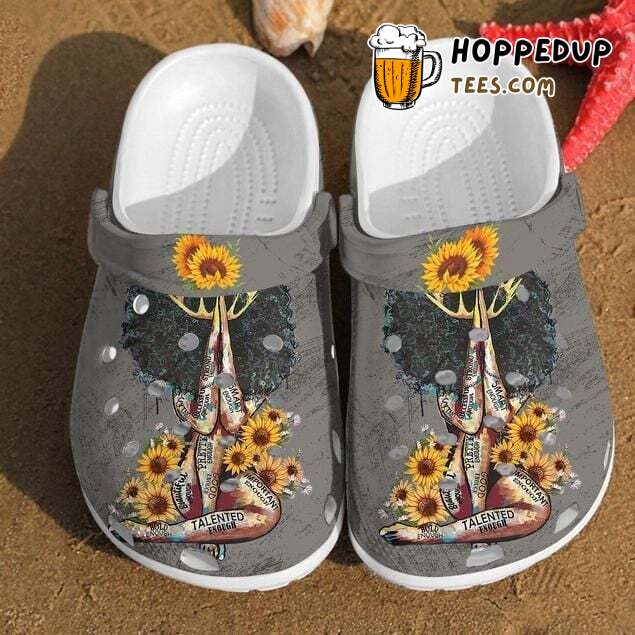 Sunflower Crowned Girl Yoga Lover Unisex Personalized Comfortable Clogs