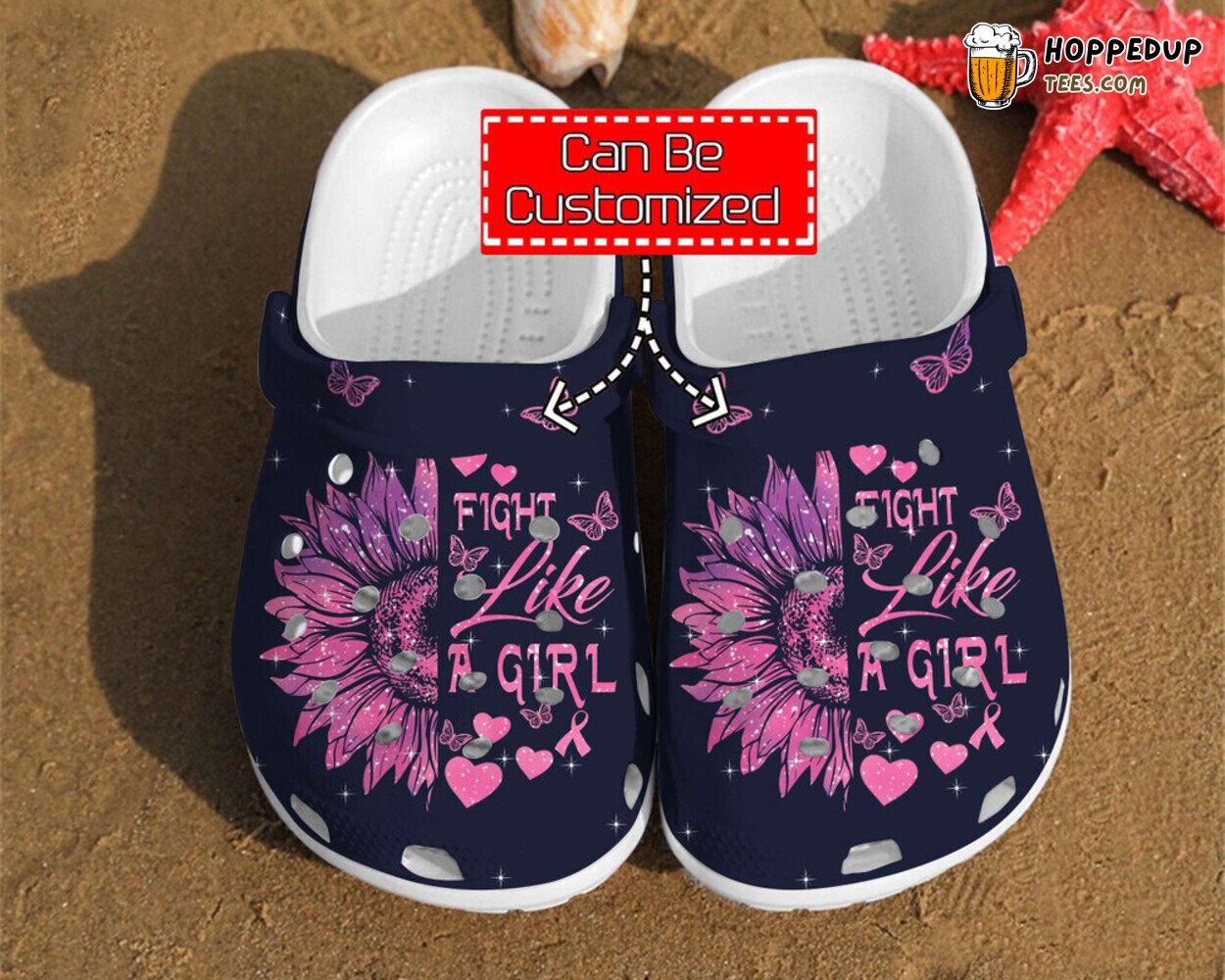 Sunflower Fight Like A Girl Cancer Awareness Unisex Clog Shoes Comfort