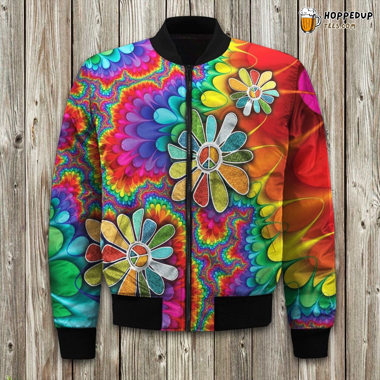 Sunflower Hippie Bomber Jacket