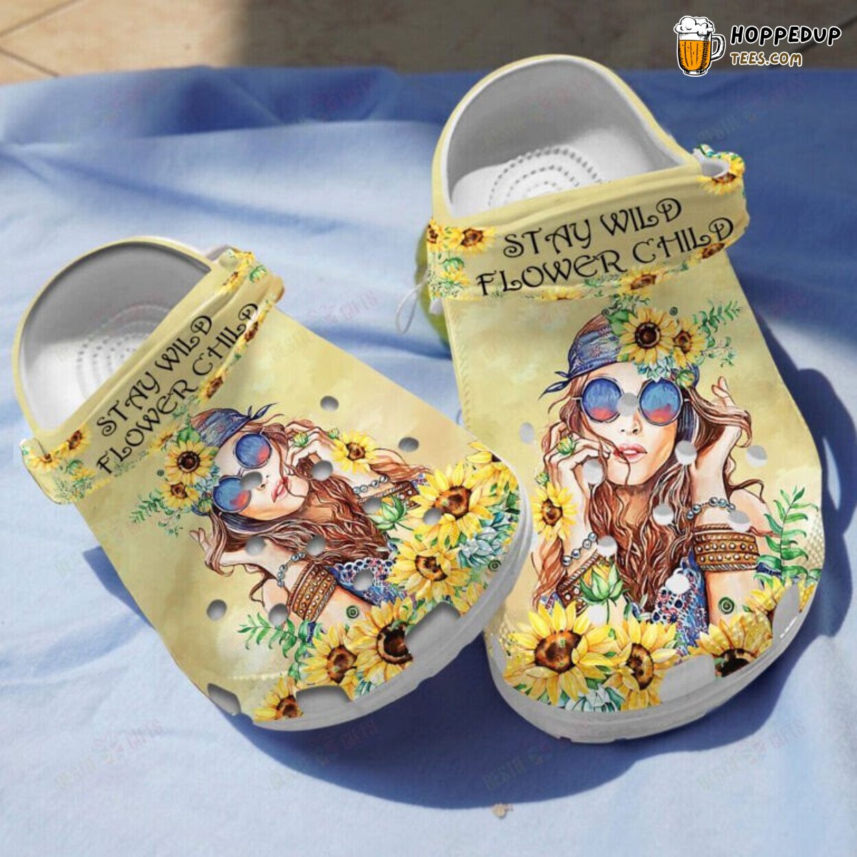 Sunflower Hippie Girl Unique Comfortable Stylish Clogs Women