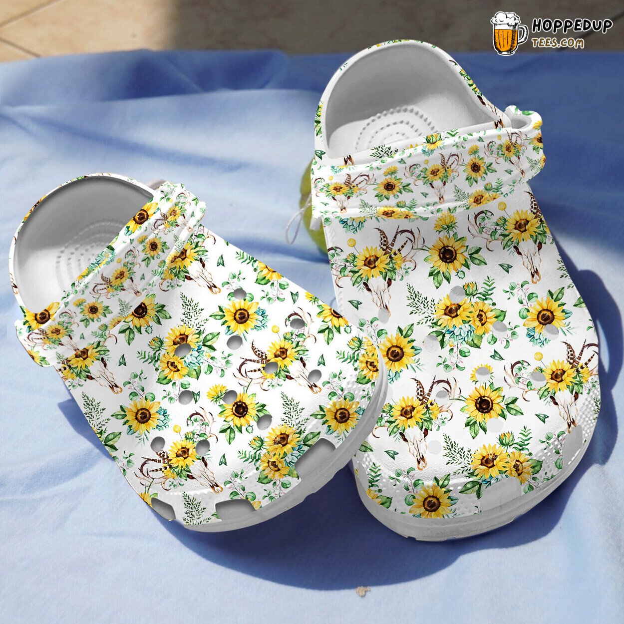 Sunflower Skull Comfortable Stylish Unique Design Slippers Shoes