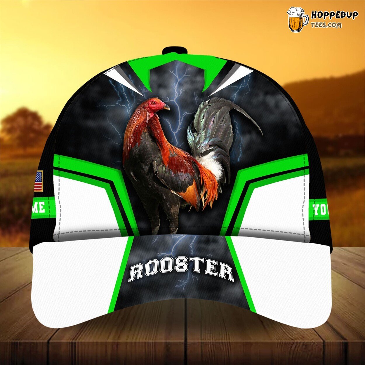 Super Cool Rooster 3D Cap Personalized Name Lover Design Unique Baseball Hat