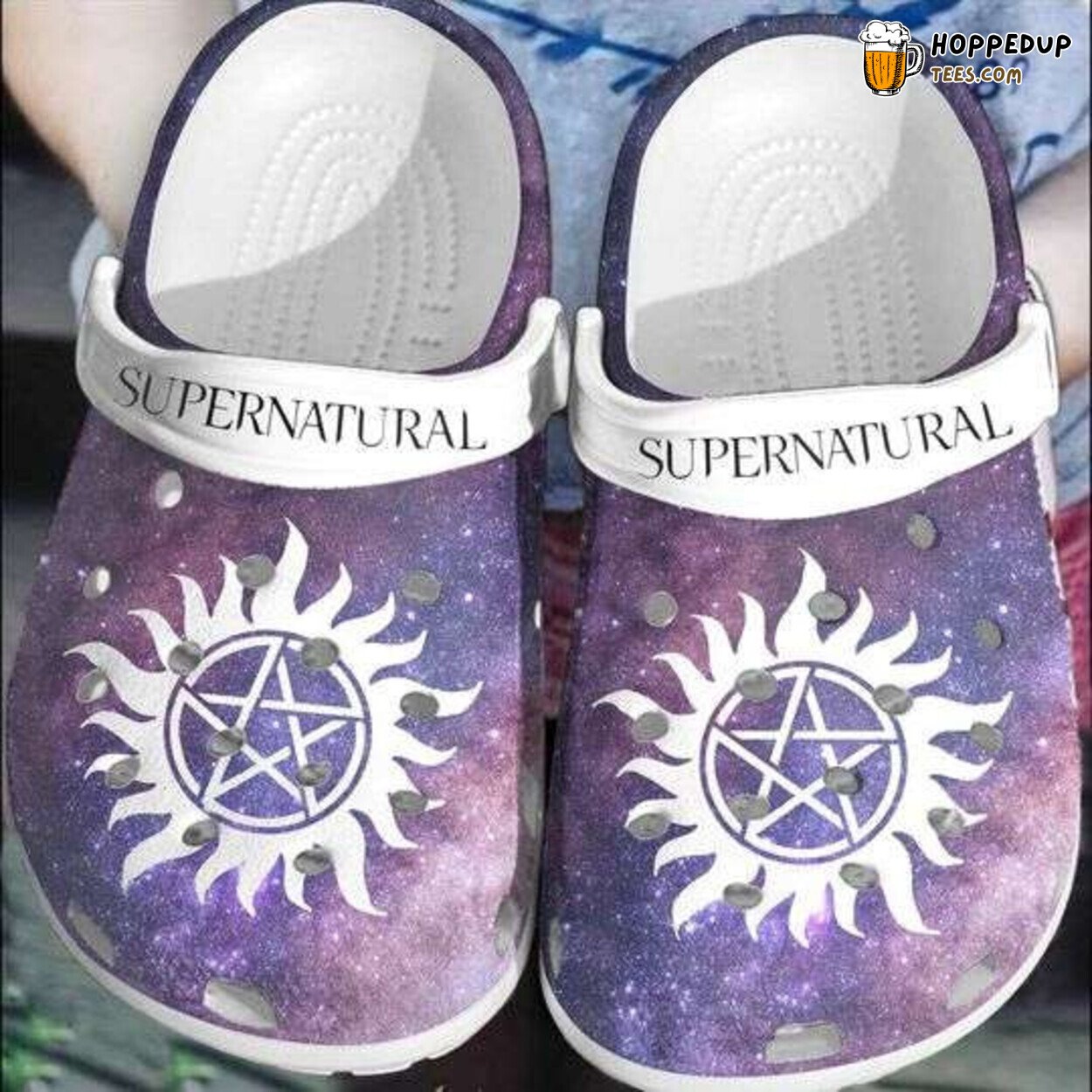 Supernatural Movie Themed Comfortable Unique Design Clog Shoes