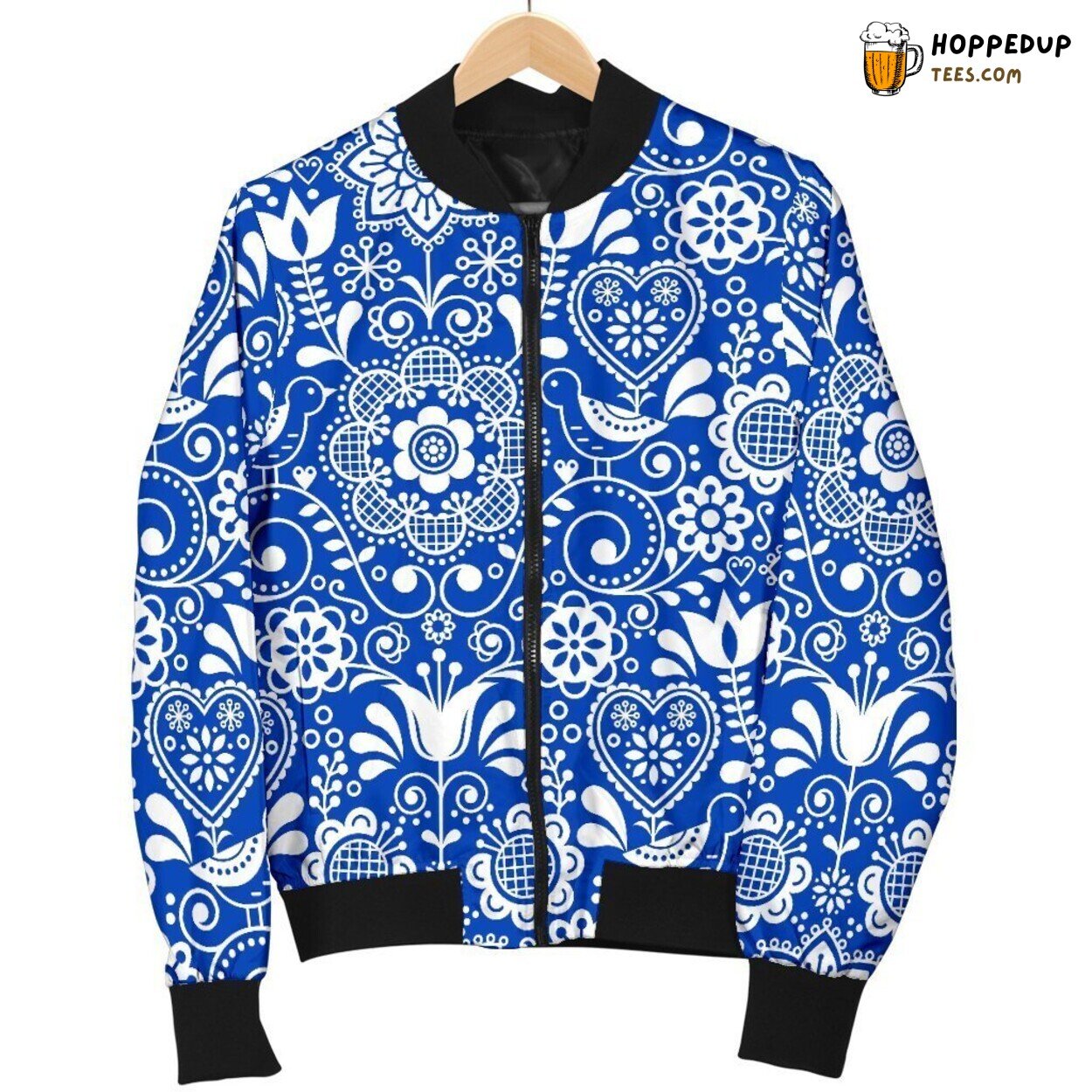 Swedish Floral Beauty Men’s Bomber Jacket Nordic Blossom Design Elegance