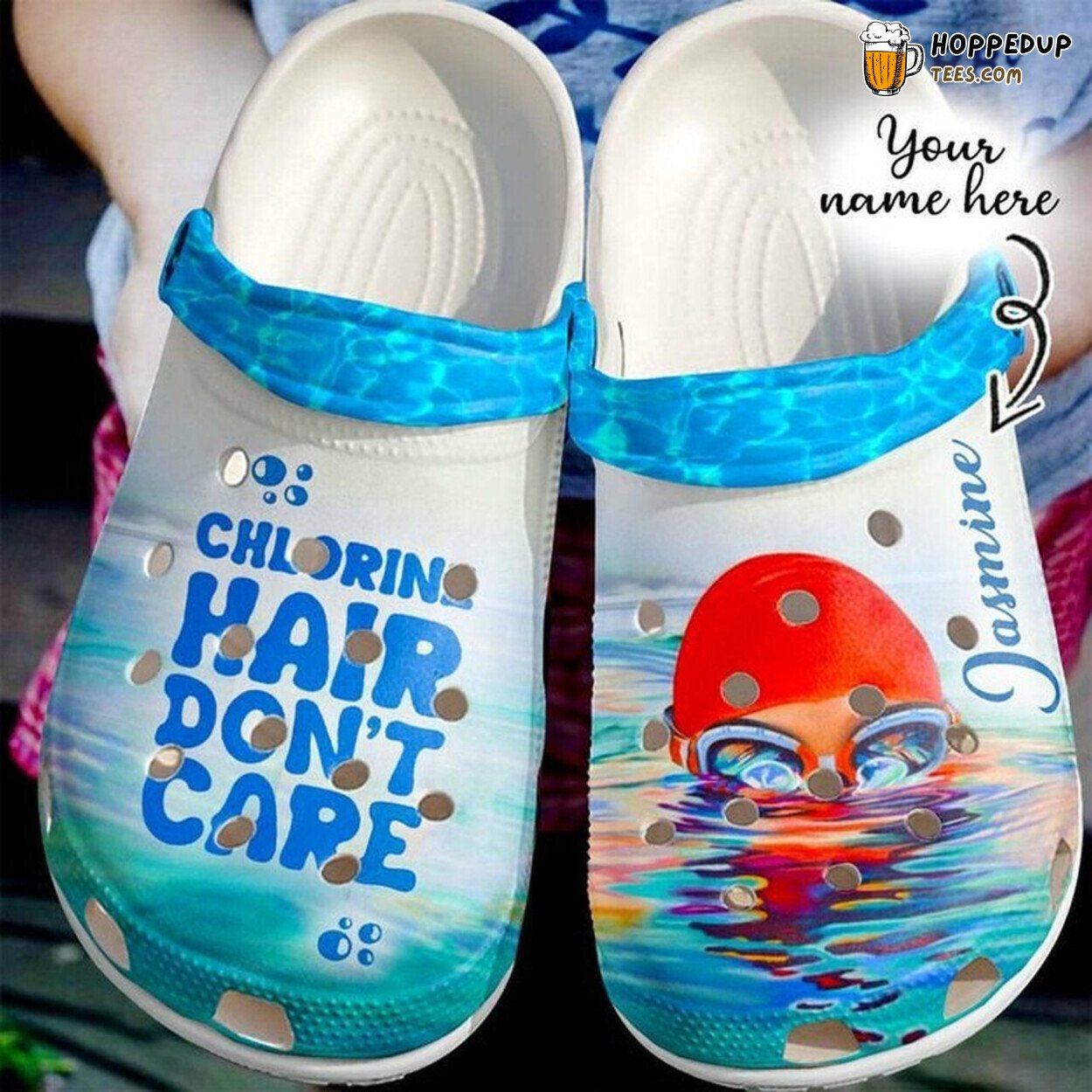 Swimming Personalized Chlorine Hair Care Lover Gift Comfy Clog