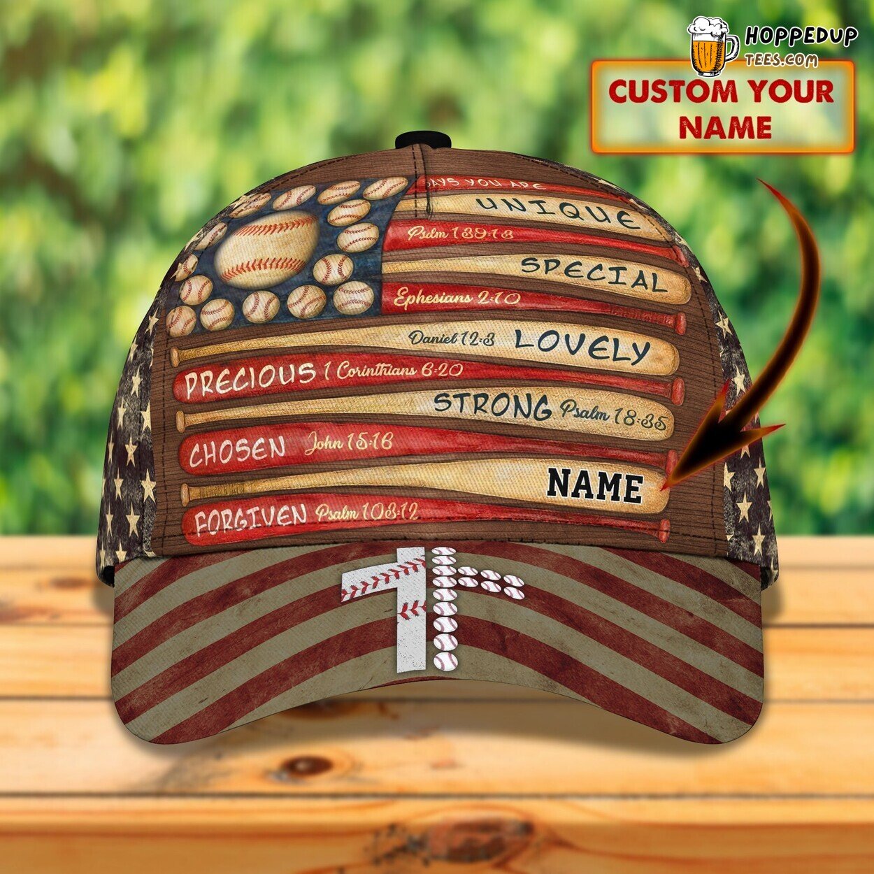 Swing Batter Swing 3D Classic Cap Baseball Personalized Name Edition Design