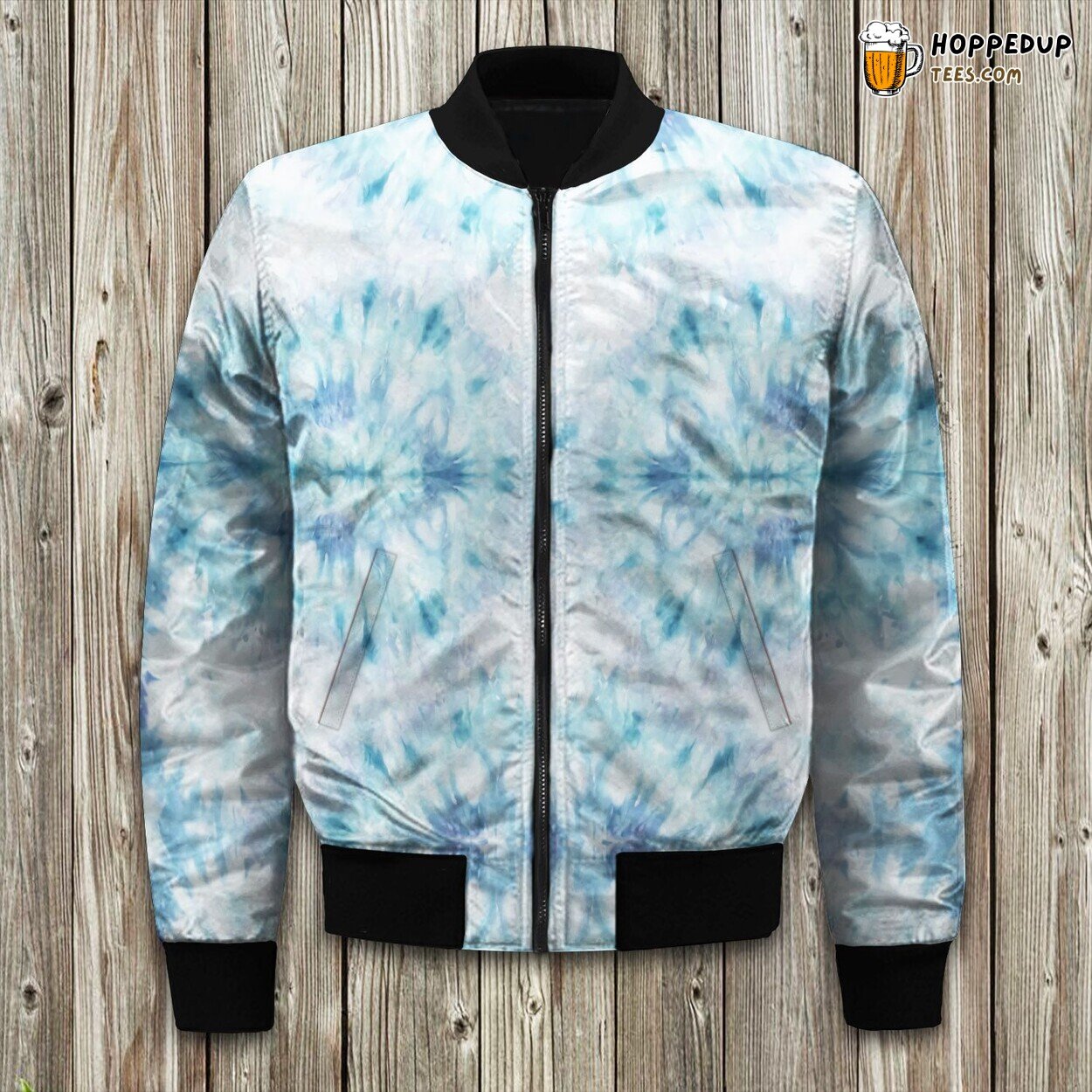 Swirling Colors Artistry Tie Dye Winter Bomber Jacket Hippy Vibe