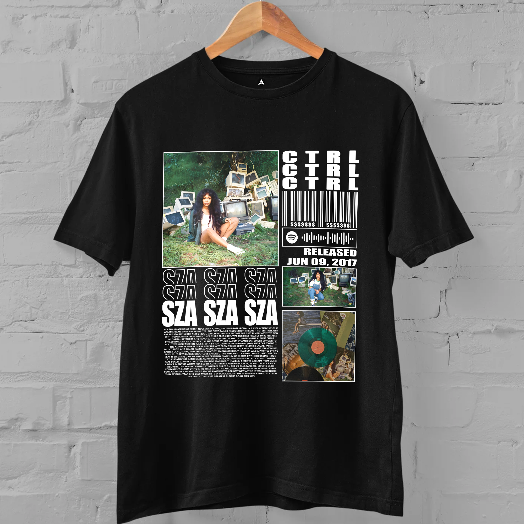 SZA-CTRL Graphic T-Shirt for Album & Concert Lovers